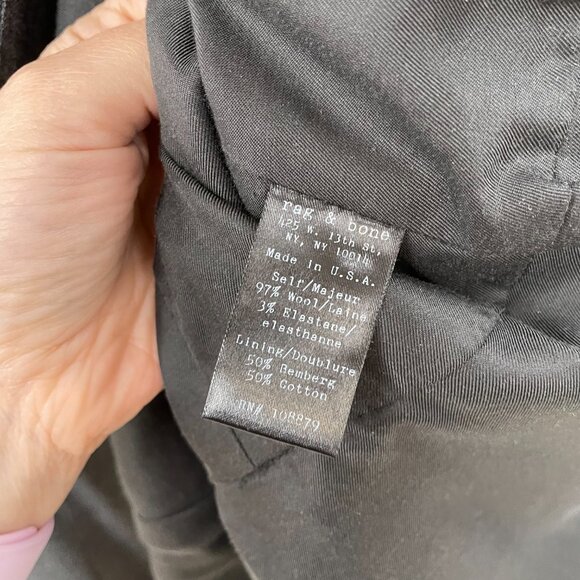 Rag & Bone Gray Wool Suit size 6 - Picture 4 of 10